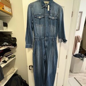 Madewell Blue Denim Jumpsuit